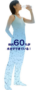 体内60%が水分でできている